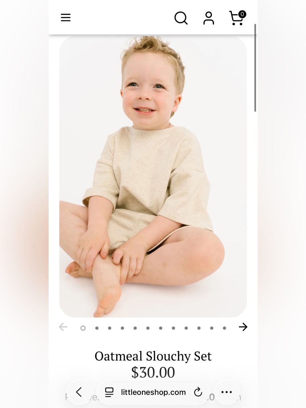 Little One Shop Co Oatmeal Slouchy Set